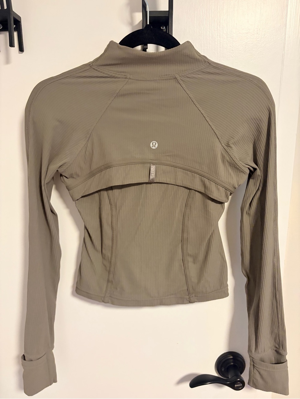 lululemon athletica Ribbed Zip-Front Utility Jacket in Olive - Picture 2 of 4